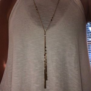 Gold plated Y necklace